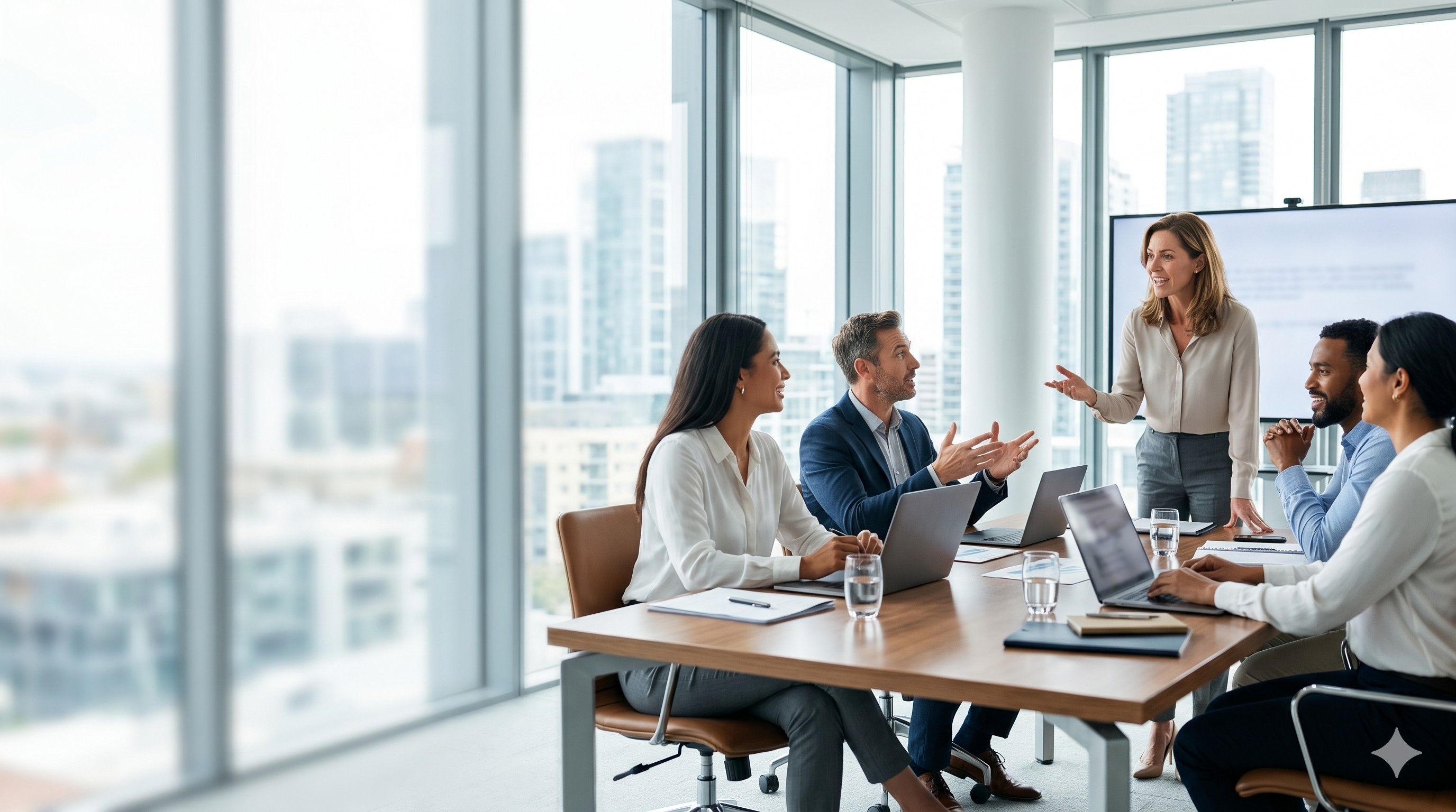 Sprachtraining im Unternehmen – Team im Meeting